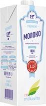 Молоко питьевое ультрапастеризованное "Milkavita" 1.5%, 1000 мл